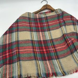 Tartan Plaid Poncho